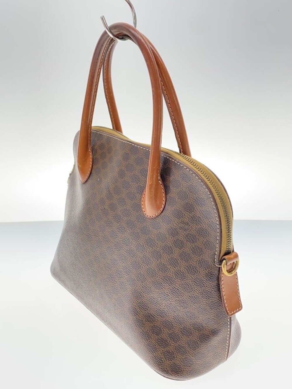 Celine over Macadam Shoulder Brown All Leather Bag Brown